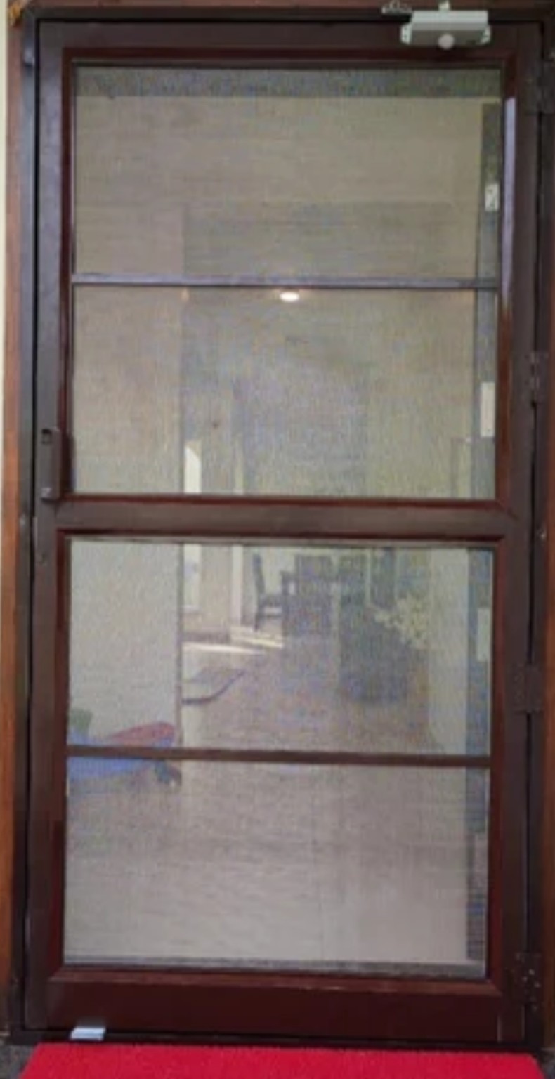 Framed mosquito screen door