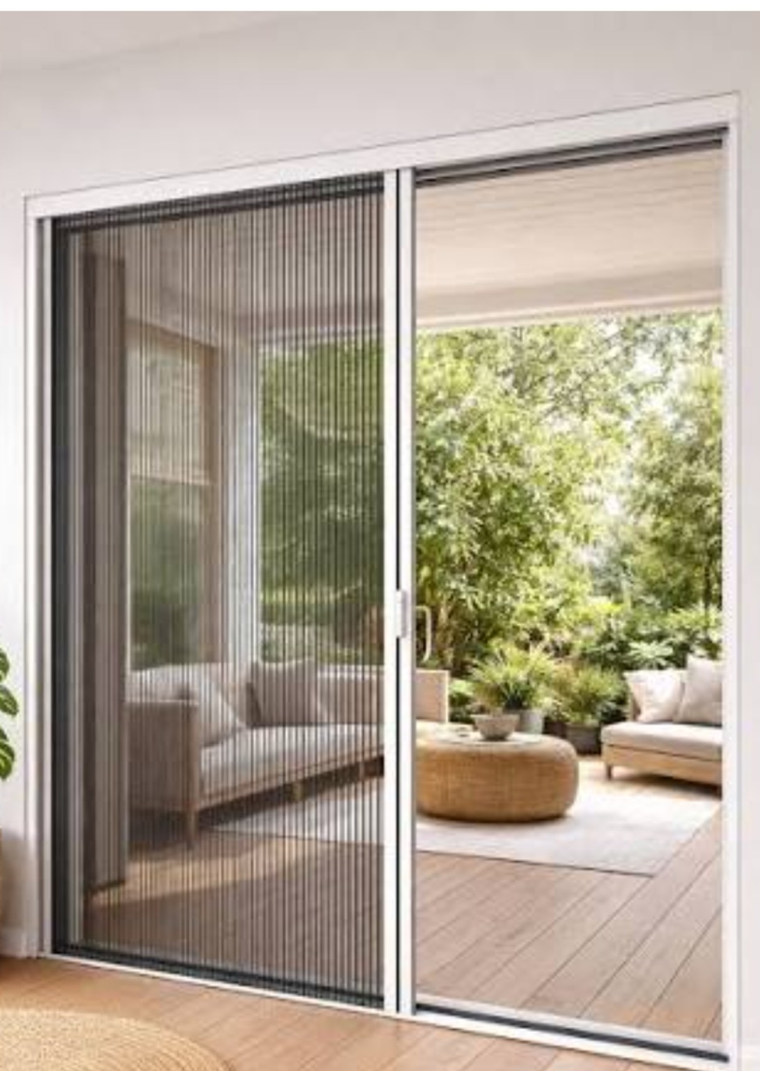 Pleated mosquito door